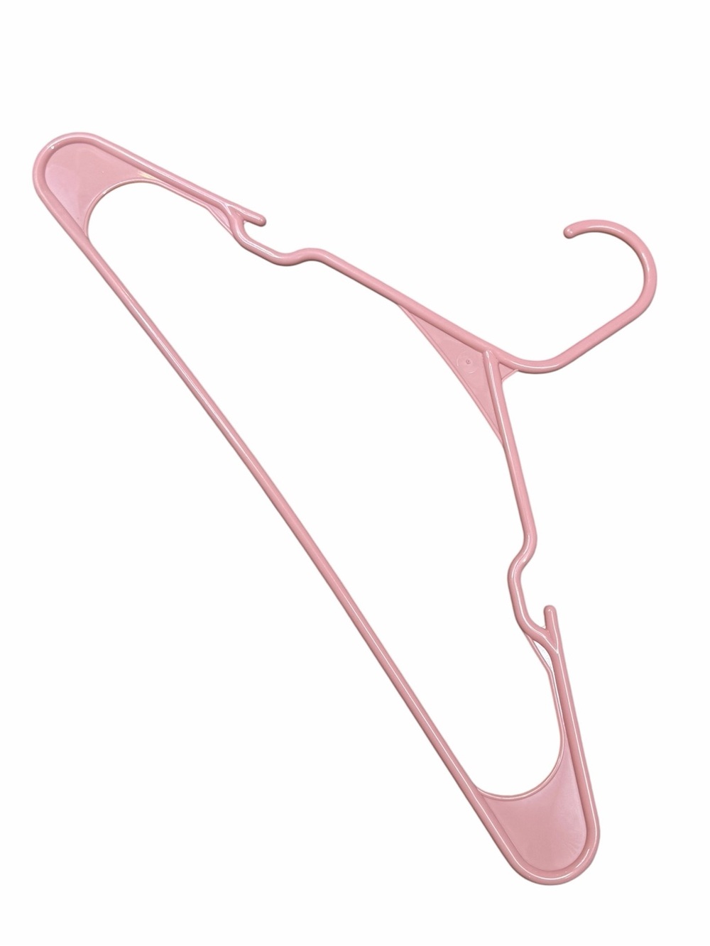 Lot of 50 Mainstays Plastic Notched Adult Hangers in Pearl Blush - Picture 3 of 8